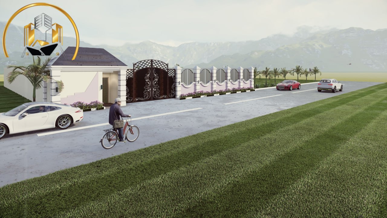 Fence Design with gate man post and gate